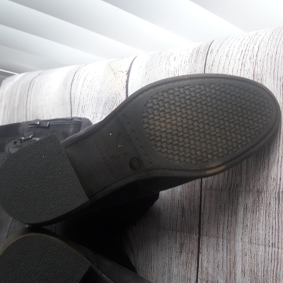 Lucky Brand Rayla gray suede over the knee stacked heel boots - Picture 7 of 14